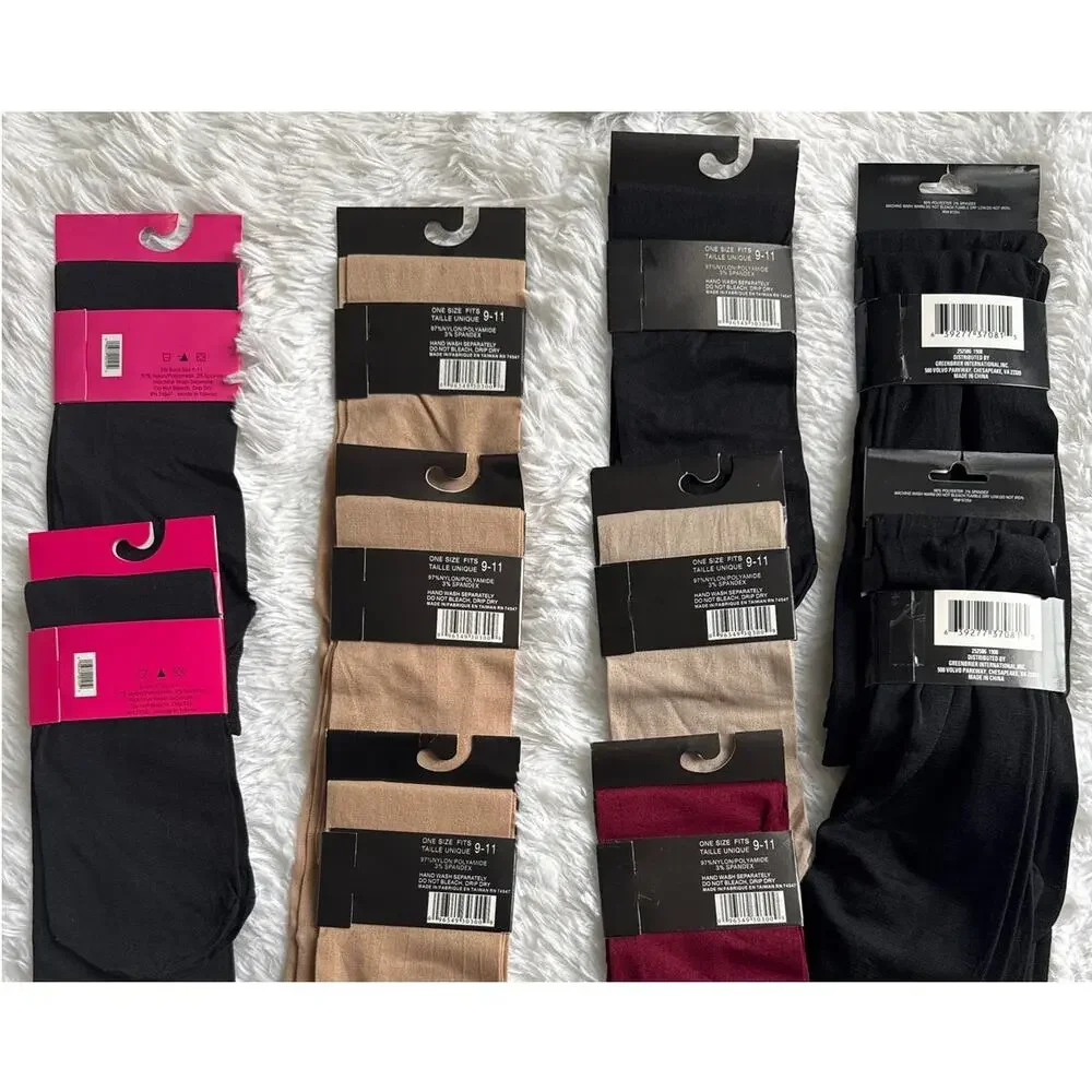 1990s Women’s Hosiery Wardrobe Bundle 19 Pairs Trouser & No Show Socks New 9-11